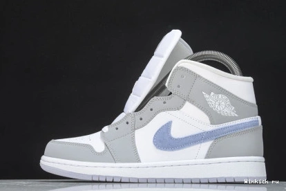 Mid Wolf Jordan Aluminum Grey Air 1 0821